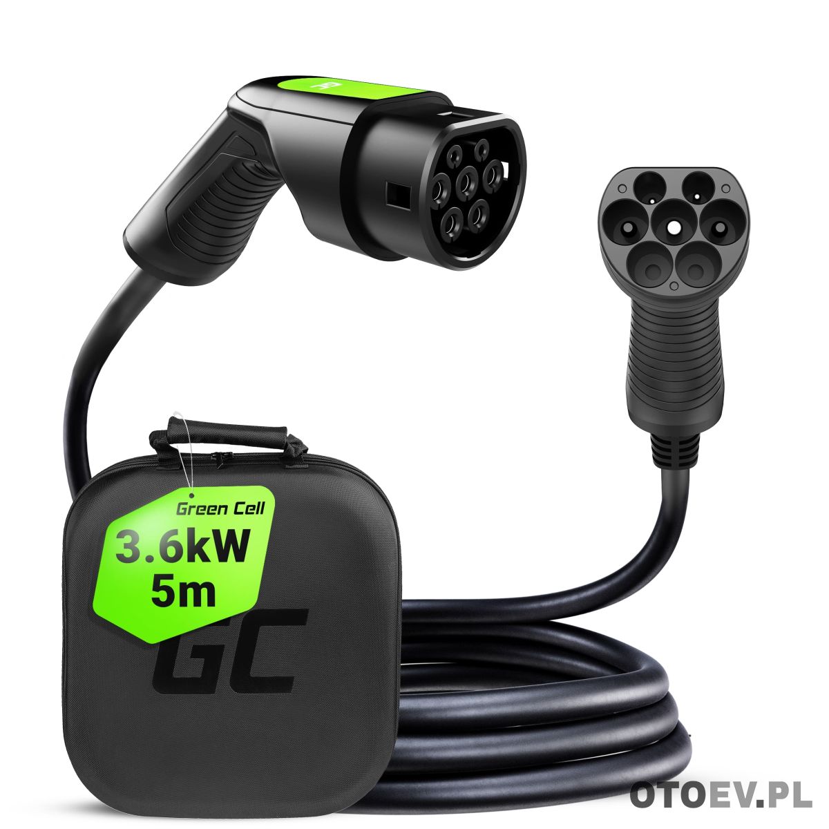 Green Cell Kabel EV Type 2 3.6kW 5m
